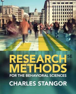 Research Methods for the Behavioral Sciences de Charles Stangor