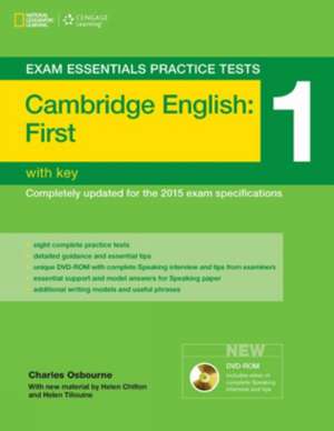 Exam Essentials: Cambridge First Practice Tests 1 W/Key + DVD-ROM de Charles Osbourne