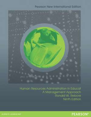 Human Resources Administration in Education de Ronald W. Rebore