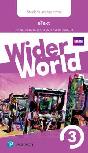 Wider World 3 eBook Students' Access Card