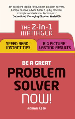 Be a Great Problem Solver - Now! de Adrian Reed