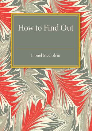 How to Find Out de Lionel McColvin