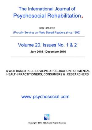 International Journal of Psychosocial Rehabilitation 20th Edition de Southern Development Group