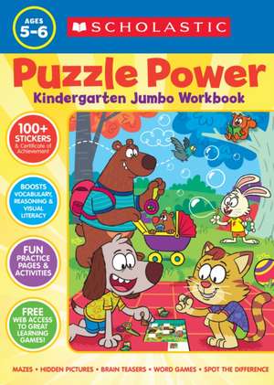 Puzzle Power Kindergarten Jumbo Workbook de Scholastic