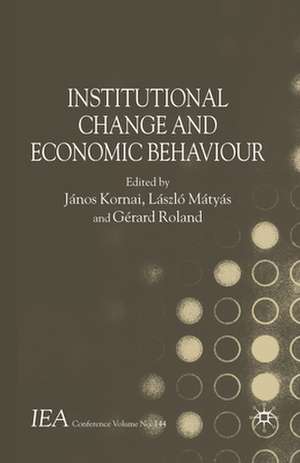 Institutional Change and Economic Behaviour de J. Kornai