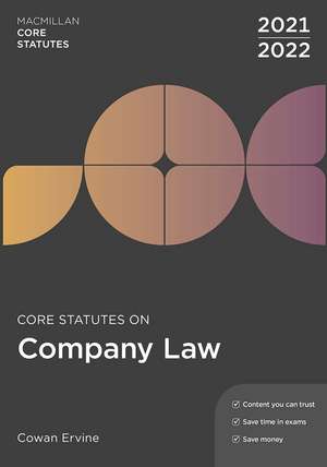 Core Statutes on Company Law 2021-22 de Cowan Ervine