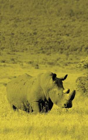 Alive! White Rhino - Yellow Duotone - Photo Art Notebooks (5 X 8 Series) de Eva-Lotta Jansson