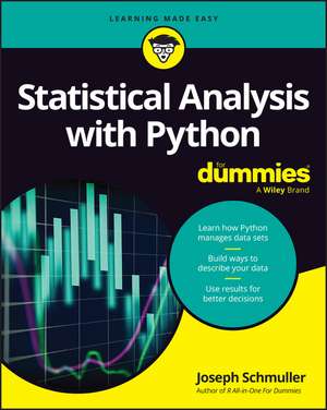 Statistical Analysis with Python for Dummies de Joseph Schmuller