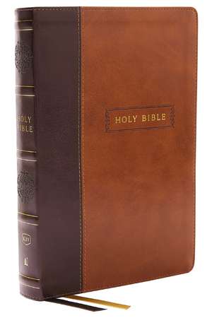 KJV Holy Bible with 73,000 Center-Column Cross References, Brown Leathersoft, Red Letter, Comfort Print (Thumb Indexed): King James Version de Thomas Nelson