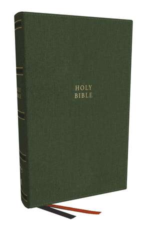 NKJV, Single-Column Reference Bible, Verse-by-verse, Green Leathersoft, Red Letter, Comfort Print de Thomas Nelson