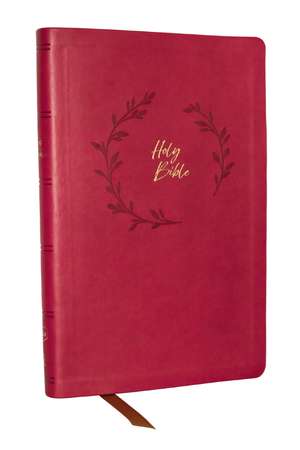 NKJV Holy Bible, Value Ultra Thinline, Pink Leathersoft, Red Letter, Comfort Print de Thomas Nelson