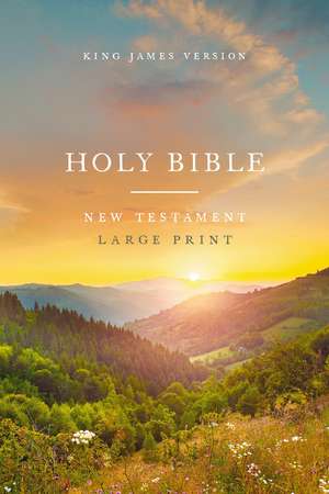 KJV Large Print Outreach New Testament Bible, Scenic Softcover, Comfort Print de Thomas Nelson