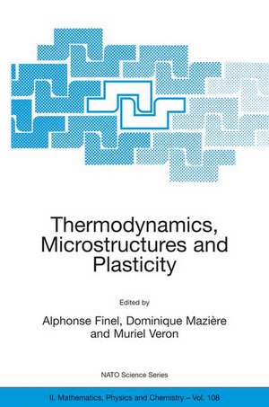 Thermodynamics, Microstructures and Plasticity de Alphonse Finel