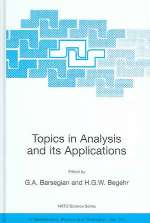 Topics in Analysis and its Applications de Grigor A. Barsegian