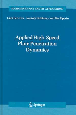 Applied High-Speed Plate Penetration Dynamics de Gabi Ben-Dor