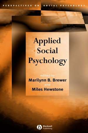 Applied Social Psychology de MB Brewer