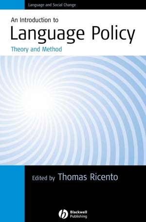 Introduction to Language Policy de Ricento