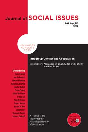 Intragroup Conflict and Cooperation de AW Chizhik