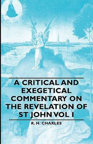 A Critical and Exegetical Commentary on the Revelation of St John Vol I de Robert Henry Charles