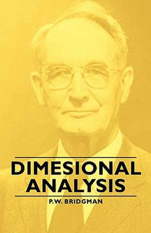 Dimesional Analysis de P. W. Bridgman