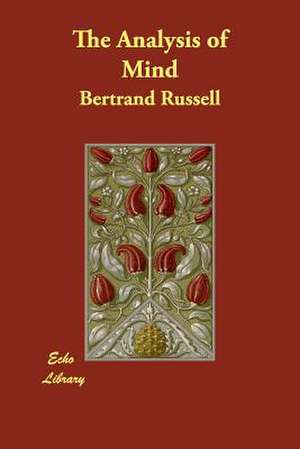 The Analysis of Mind ( USA Only Edition) de Bertrand Russell