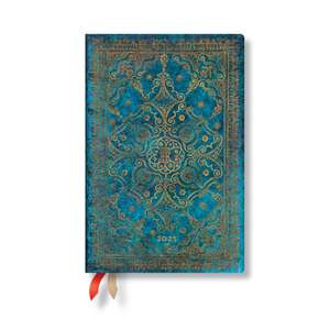 Azure (Equinoxe) Mini 12-month Verso Hardback Dayplanner 2025 (Elastic Band Closure) de Paperblanks