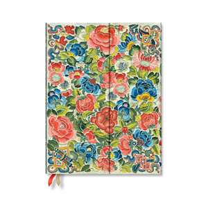 Pear Garden (Peking Opera Embroidery) Ultra 12-month Horizontal Hardback Dayplanner 2025 (Wrap Closure) de Paperblanks