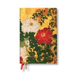 Natsu (Rinpa Florals) Mini 12-month Horizontal Softcover Flexi Dayplanner 2025 (Elastic Band Closure) de Paperblanks