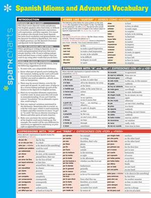 Spanish Idioms and Advanced Vocabulary Sparkcharts de Sparknotes