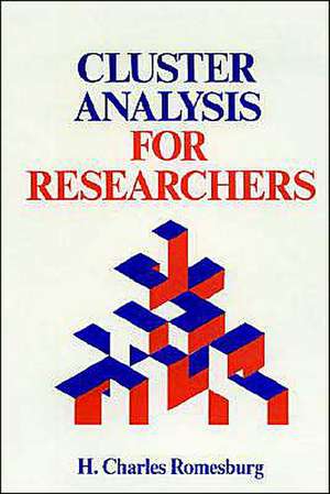 Cluster Analysis for Researchers de Charles Romesburg