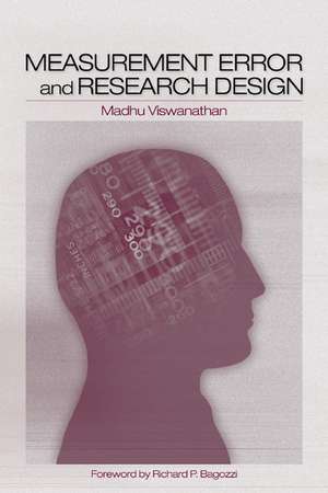 Measurement Error and Research Design de Madhu Viswanathan