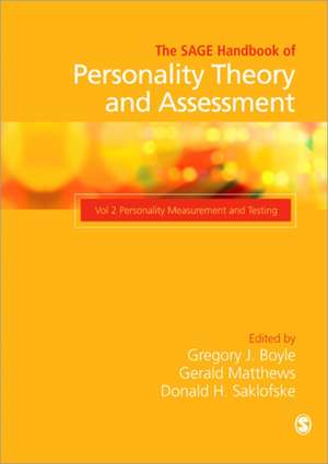 The SAGE Handbook of Personality Theory and Assessment: Personality Measurement and Testing (Volume 2) de Gregory J. Boyle