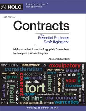 Contracts: The Essential Business Desk Reference de Richard Stim