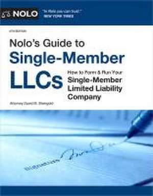 Nolo's Guide to Single-Member Llcs de David M Steingold