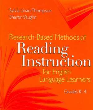 Research-Based Methods of Reading Instruction for English Language Learners: Grades K-4 de Sharon Vaughn