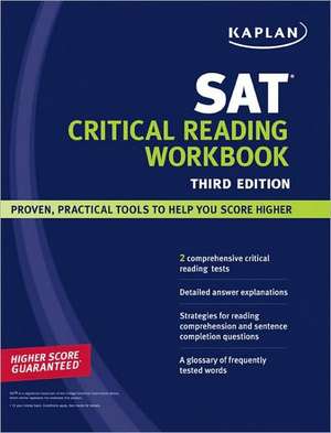 Kaplan SAT Critical Reading Workbook de Kaplan