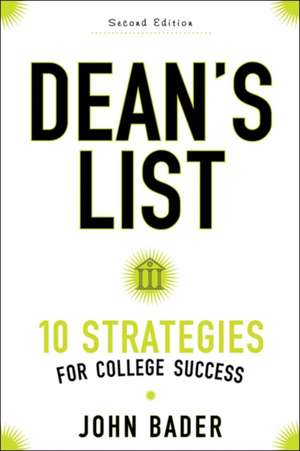 Dean's List de John Bader