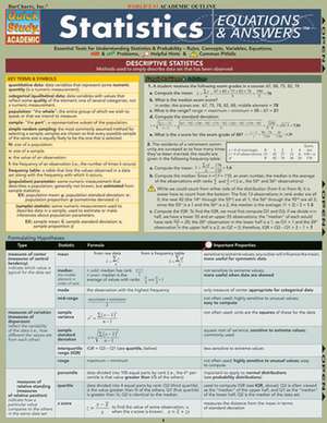 Statistics Equations & Answers de Stephen V. Kizlik