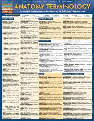 Anatomy Terminology de BarCharts Inc