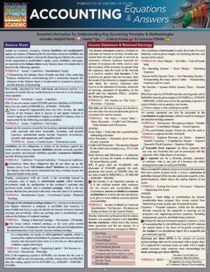 Accounting Equations & Answers de BarCharts Inc