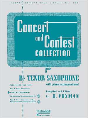 Concert and Contest Collection for BB Tenor Saxophone: Piano Accompaniment de H. Voxman