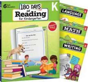 180 Days of Practice Grade K Bundle (Grade K) de Teacher Created Materials