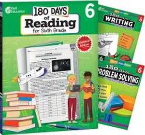 180 Days Reading, Writing & Problem Solving Grade 6: 3-Book Set de Multiple Authors