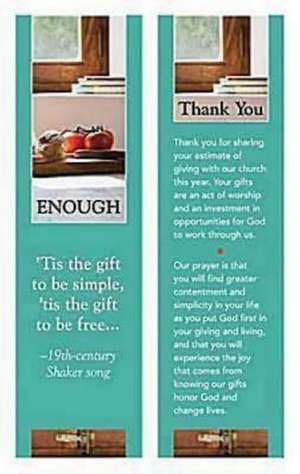 Enough Bookmark, Package of 25 de Abingdon Press