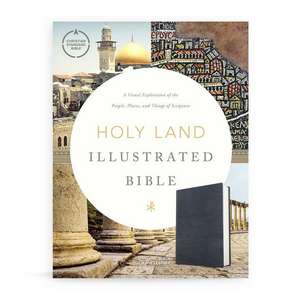 CSB Holy Land Illustrated Bible, Premium Black Genuine Leather de Csb Bibles By Holman