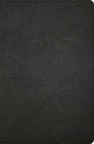 CSB Personal Size Giant Print Bible, Black Genuine Leather, Indexed de Csb Bibles By Holman