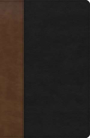 KJV Personal Size Giant Print Bible, Black/Brown Leathertouch, Indexed de Holman Bible Publishers