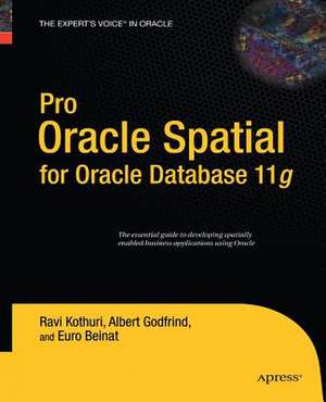 Pro Oracle Spatial for Oracle Database 11g de Ravikanth Kothuri