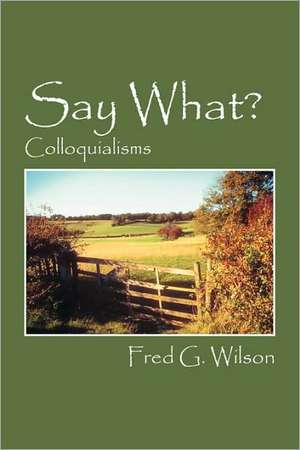 Say What?: Colloquialisms de Fred G. Wilson