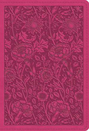 ESV Large Print Compact Bible (TruTone, Berry, Floral Design) de Spck